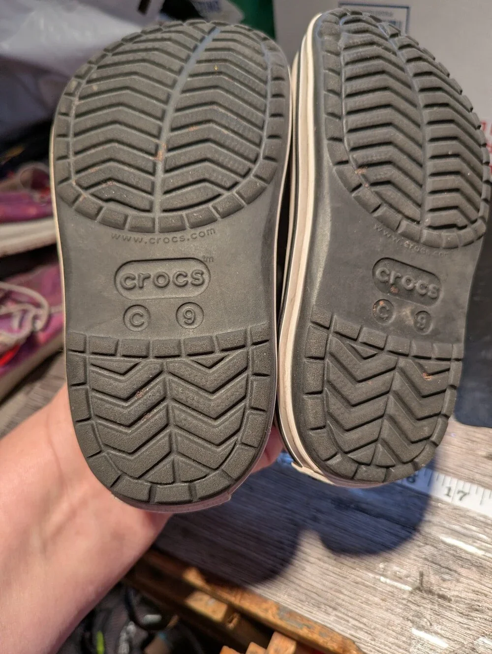 Crocs Toddlers Navy Blue W Power Ranger Jibbitz Size C9‎
